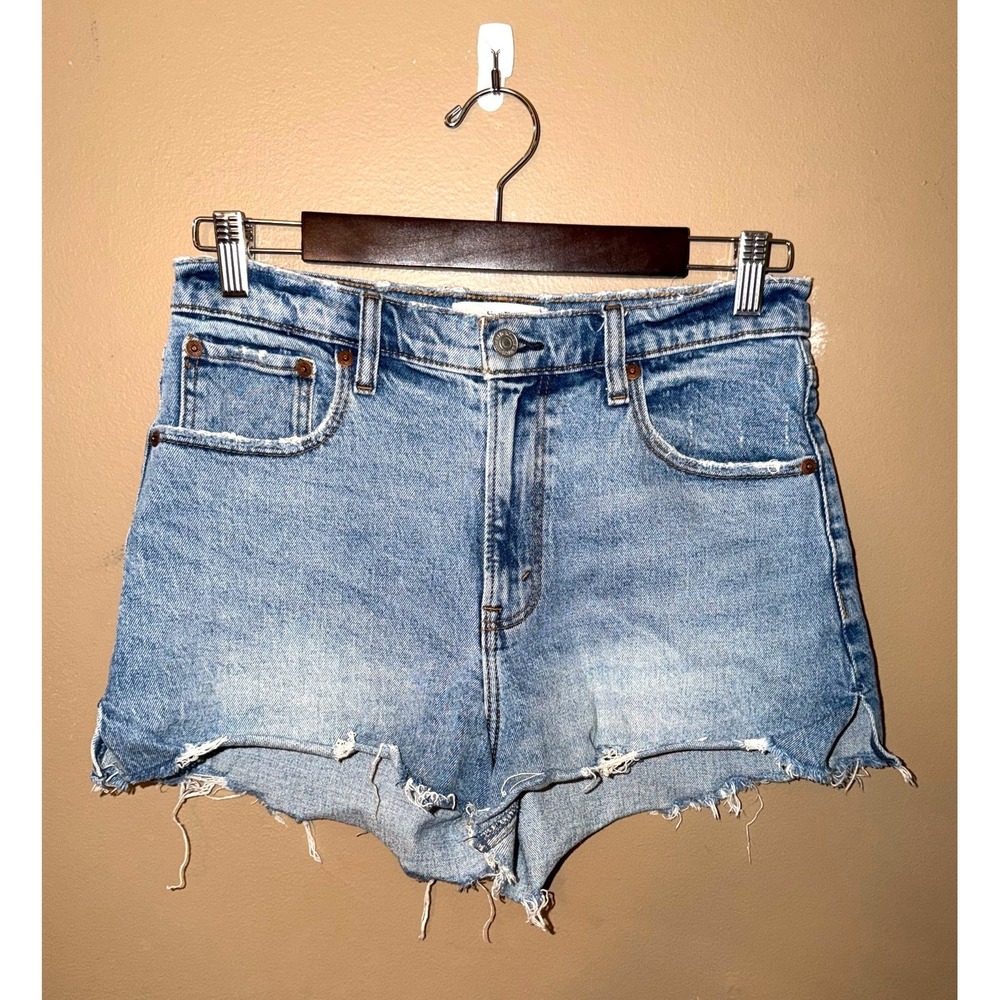 Abercrombie Fitch High Rise Cutoff Denim Shorts Size 27  4 Festival Y2K Beachy